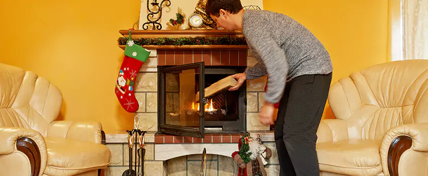 Rusted Metal Fireplace Restoration in Moline, Illinois